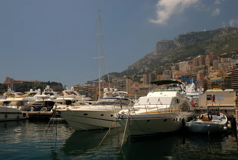 Charter yacht docking at a Croatian marina