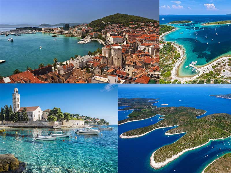 Lagoon 42 size class catamaran cruising Croatian coast
